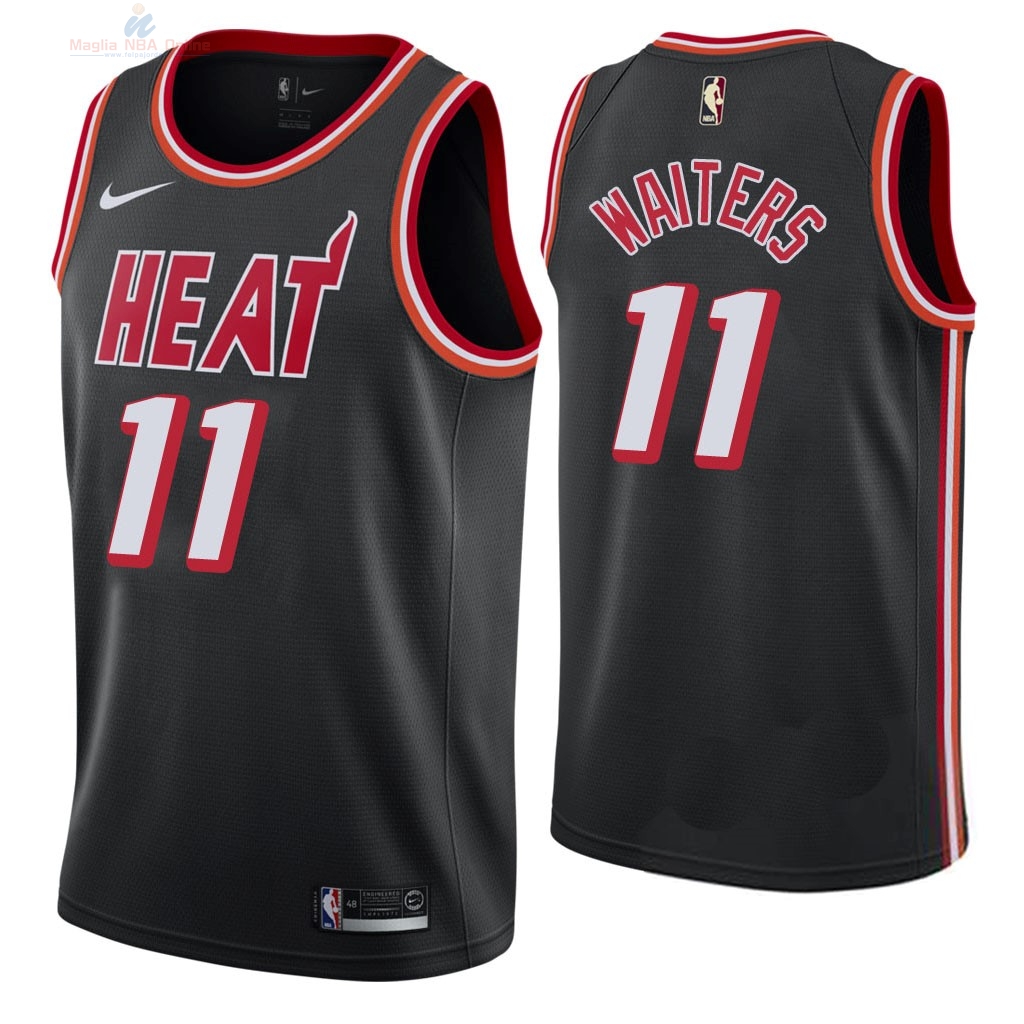 Acquista Maglia NBA Nike Miami Heat #11 Dion Waiters Retro Nero 2018