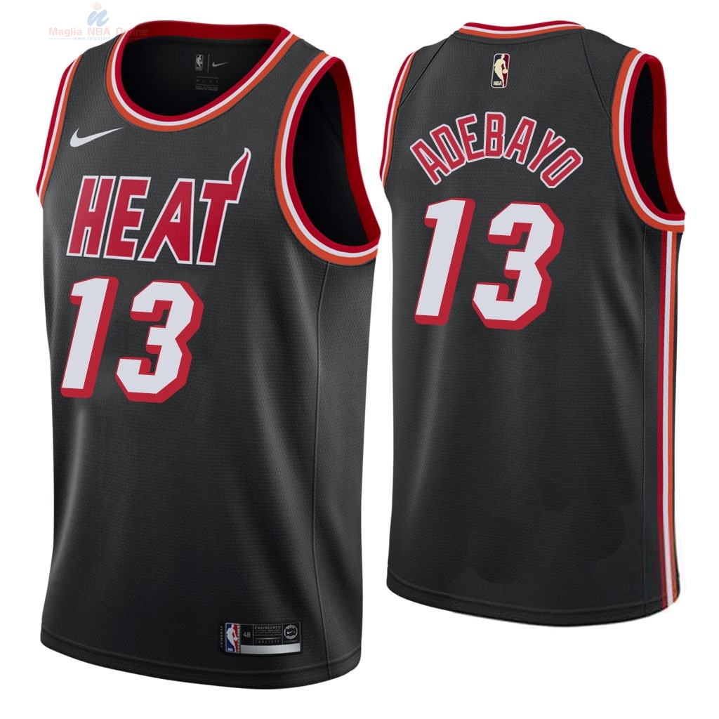 Acquista Maglia NBA Nike Miami Heat #13 Bam Adebayo Retro Nero 2018