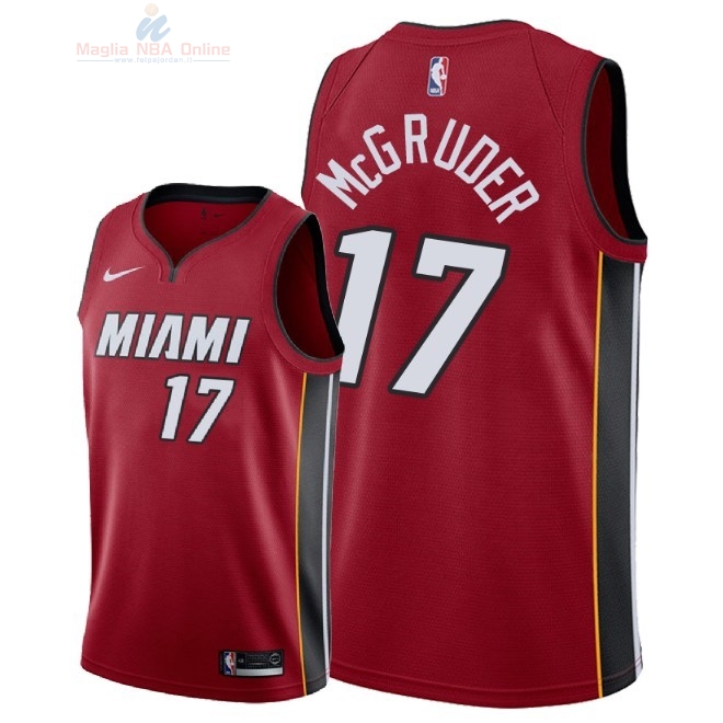 Acquista Maglia NBA Nike Miami Heat #17 Rodney McGruder Rosso Statement 2018