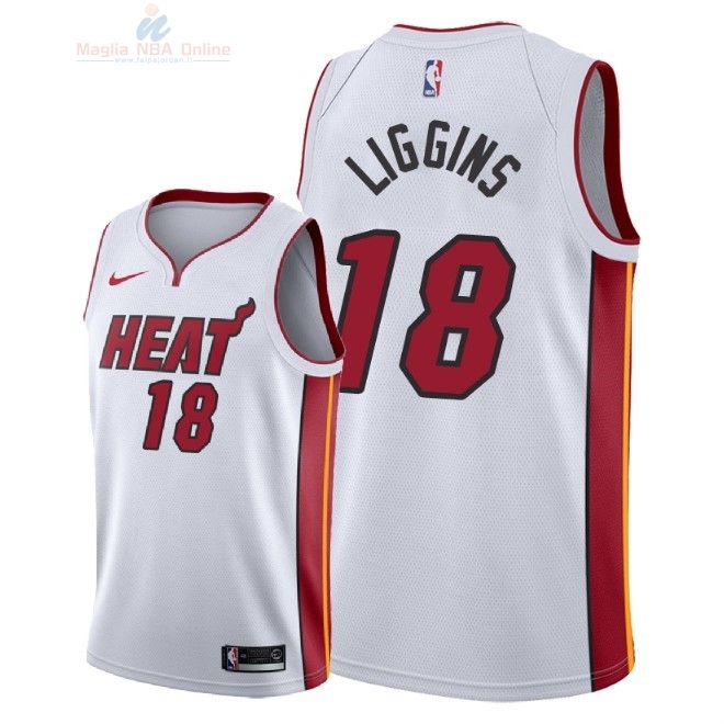 Acquista Maglia NBA Nike Miami Heat #18 DeAndre Liggins Bianco Association 2018