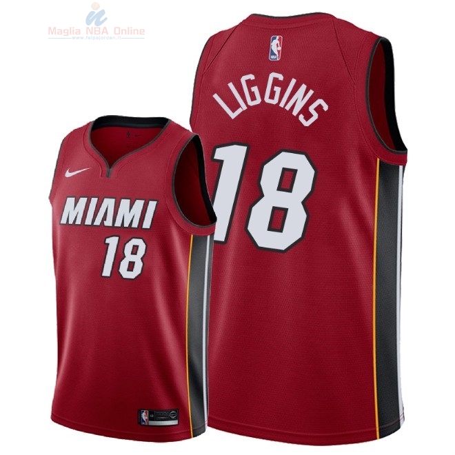 Acquista Maglia NBA Nike Miami Heat #18 DeAndre Liggins Rosso Statement 2018