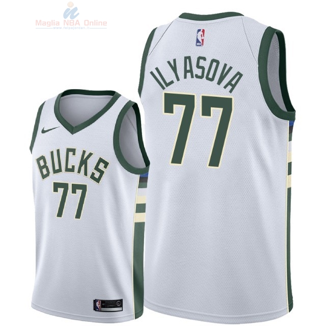 Acquista Maglia NBA Nike Milwaukee Bucks #77 Ersan Ilyasova Bianco Association 2018-19