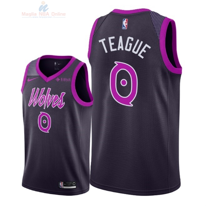 Acquista Maglia NBA Nike Minnesota Timberwolves #0 Jeff Teague Porpora Città 2018-19