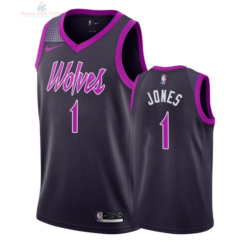 Acquista Maglia NBA Nike Minnesota Timberwolves #1 Tyus Jones Nike Porpora Città 2018-19