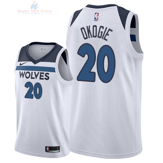 Acquista Maglia NBA Nike Minnesota Timberwolves #20 Josh Okogie Bianco Association 2018