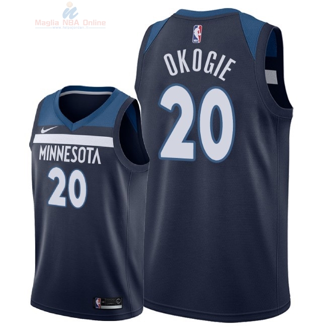 Acquista Maglia NBA Nike Minnesota Timberwolves #20 Josh Okogie Marino Icon 2018