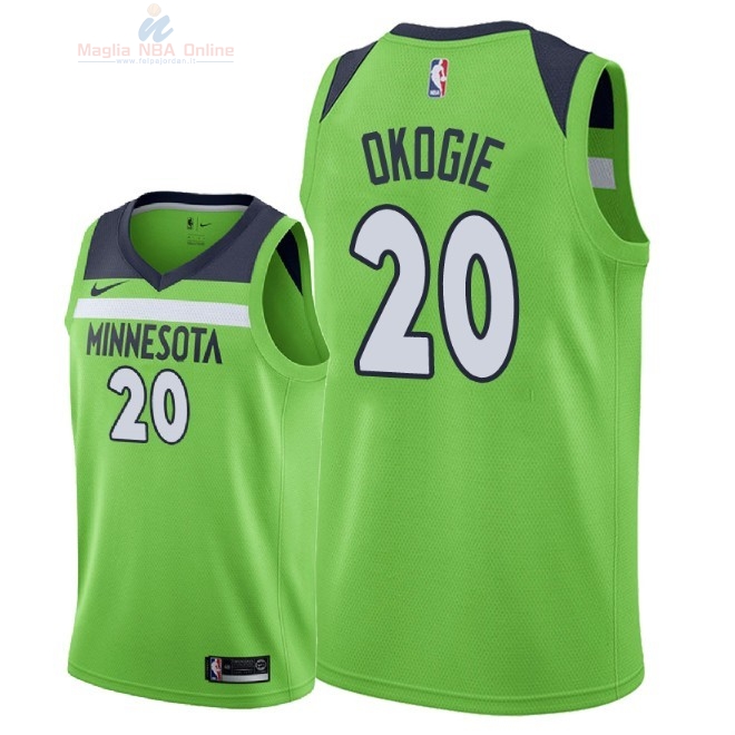 Acquista Maglia NBA Nike Minnesota Timberwolves #20 Josh Okogie Verde Statement 2018