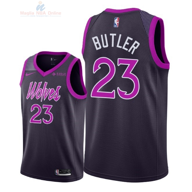 Acquista Maglia NBA Nike Minnesota Timberwolves #23 Jimmy Butler Porpora Città 2018-19