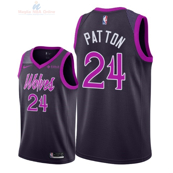Acquista Maglia NBA Nike Minnesota Timberwolves #24 Justin Patton Porpora Città 2018-19