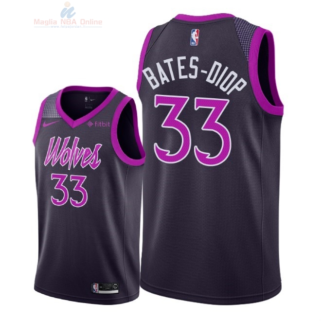 Acquista Maglia NBA Nike Minnesota Timberwolves #33 Keita Bates Diop Porpora Città 2018-19