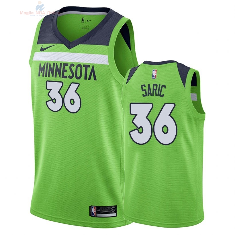 Acquista Maglia NBA Nike Minnesota Timberwolves #36 Dario Saric Verde Statement 2018