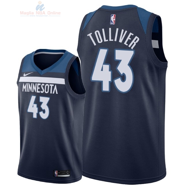 Acquista Maglia NBA Nike Minnesota Timberwolves #43 Anthony Tolliver Marino Icon 2018