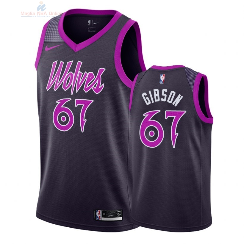 Acquista Maglia NBA Nike Minnesota Timberwolves #67 Taj Gibson Nike Porpora Città 2018-19