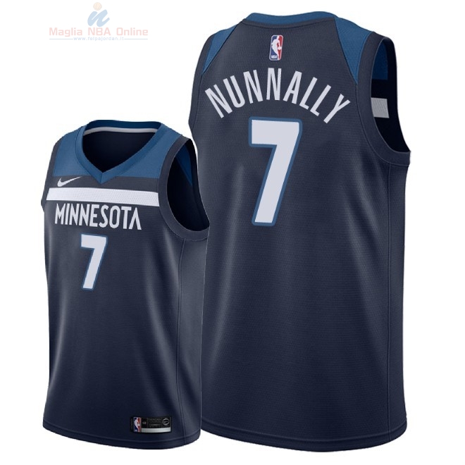 Acquista Maglia NBA Nike Minnesota Timberwolves #7 James Nunnally Marino Icon 2018