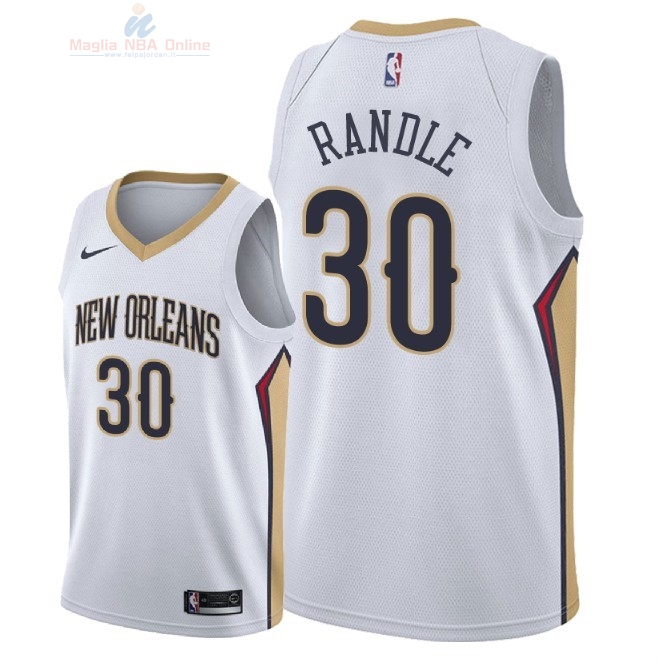 Acquista Maglia NBA Nike New Orleans Pelicans #30 Julius Randle Bianco Association 2018