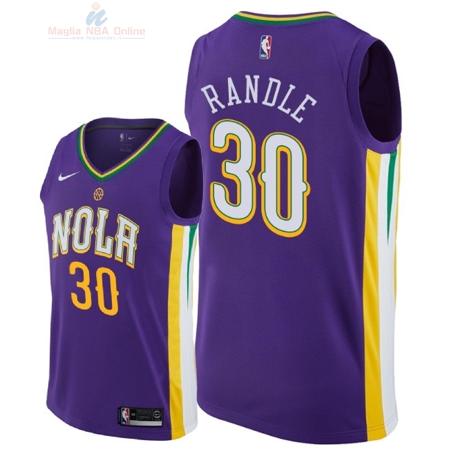 Acquista Maglia NBA Nike New Orleans Pelicans #30 Julius Randle Nike Porpora Città 2018