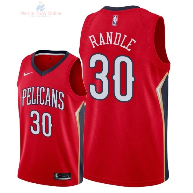 Acquista Maglia NBA Nike New Orleans Pelicans #30 Julius Randle Rosso Statement 2018