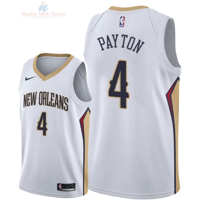 Acquista Maglia NBA Nike New Orleans Pelicans #4 Elfrid Payton Bianco Association 2018