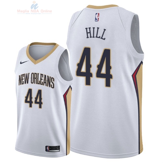 Acquista Maglia NBA Nike New Orleans Pelicans #44 Solomon Hill Bianco Association 2018