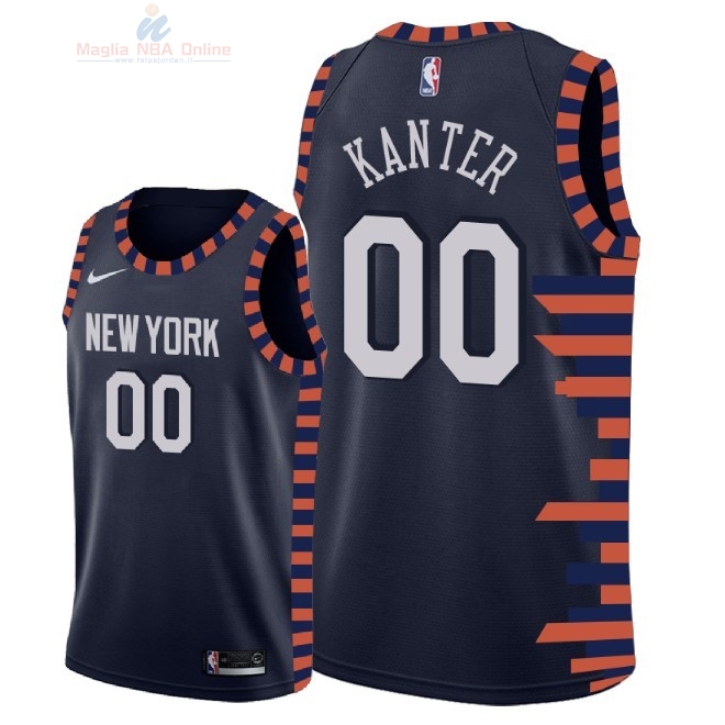 Acquista Maglia NBA Nike New York Knicks #0 Enes Kanter Nike Marino Città 2018-19