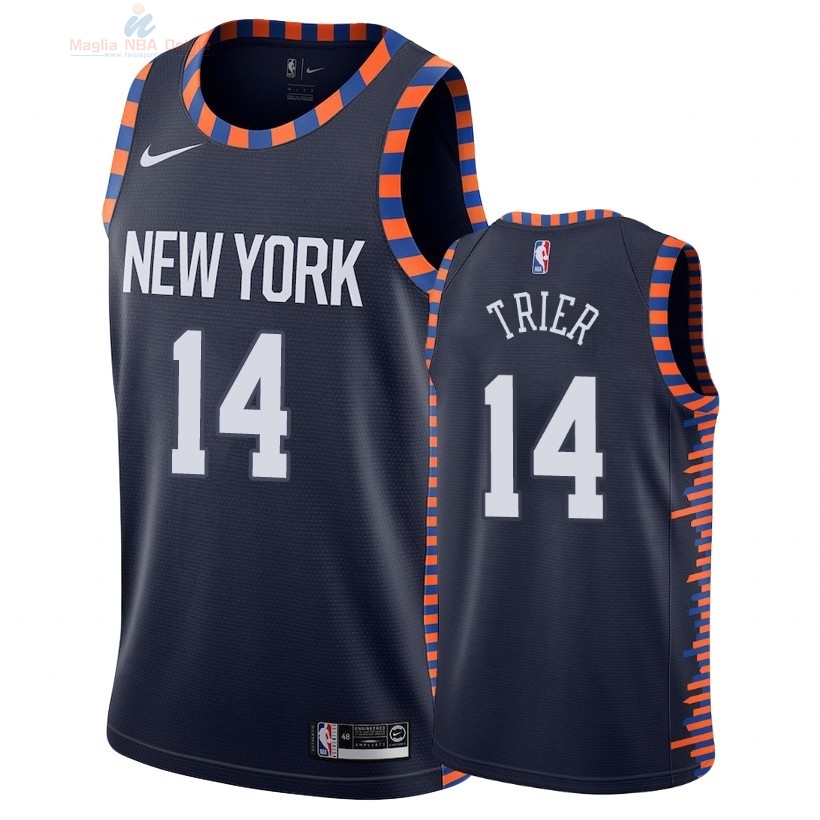 Acquista Maglia NBA Nike New York Knicks #14 Allonzo Trier Nike Marino Città 2018-19