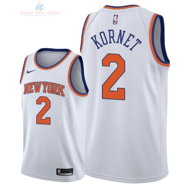 Acquista Maglia NBA Nike New York Knicks #2 Luke Kornet Bianco Association 2018