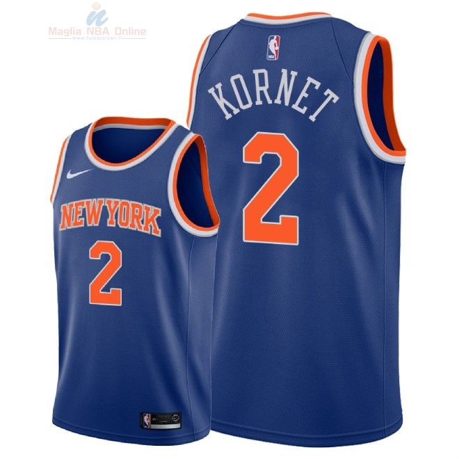 Acquista Maglia NBA Nike New York Knicks #2 Luke Kornet Blu Icon 2018