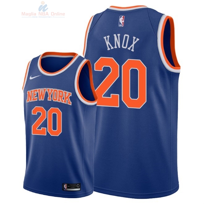 Acquista Maglia NBA Nike New York Knicks #20 Kevin Knox Blu Icon 2018