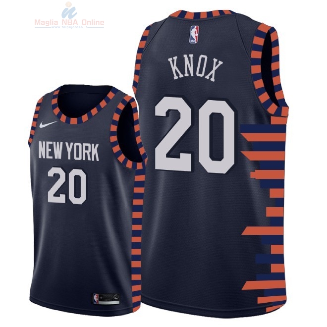 Acquista Maglia NBA Nike New York Knicks #20 Kevin Knox Nike Marino Città 2018-19