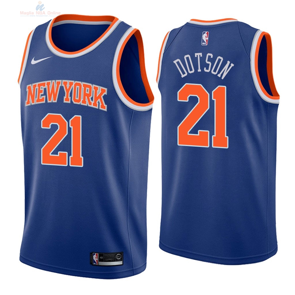 Acquista Maglia NBA Nike New York Knicks #21 Damyean Dotson Blu Icon 2018