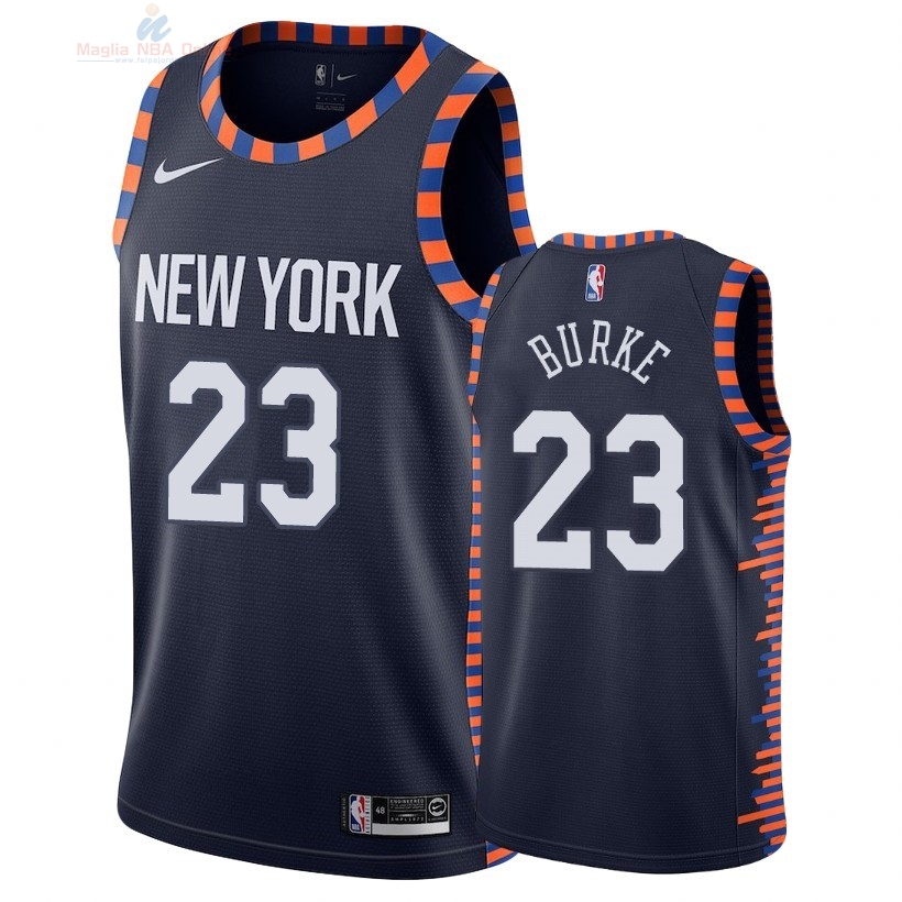Acquista Maglia NBA Nike New York Knicks #23 Trey Burke Nike Marino Città 2018-19