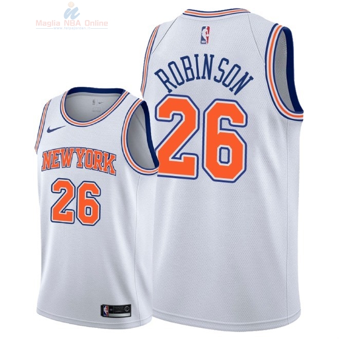 Acquista Maglia NBA Nike New York Knicks #26 Mitchell Robinson Bianco Statement 2018