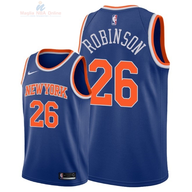Acquista Maglia NBA Nike New York Knicks #26 Mitchell Robinson Blu Icon 2018