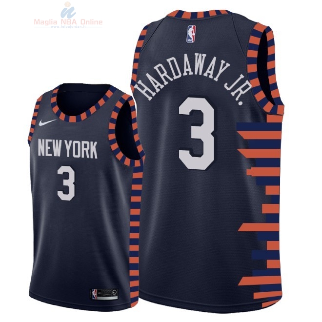 Acquista Maglia NBA Nike New York Knicks #3 Tim Hardaway Jr Nike Marino Città 2018-19