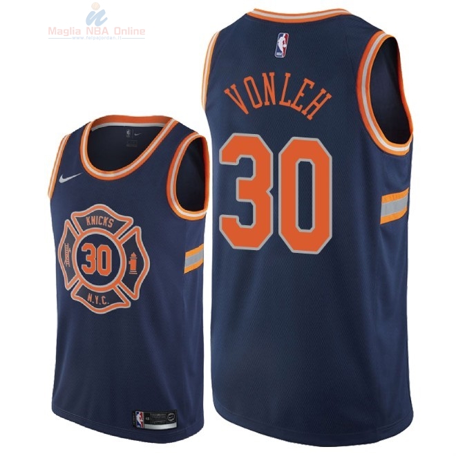 Acquista Maglia NBA Nike New York Knicks #30 Noah Vonleh Nike Marino Città 2018