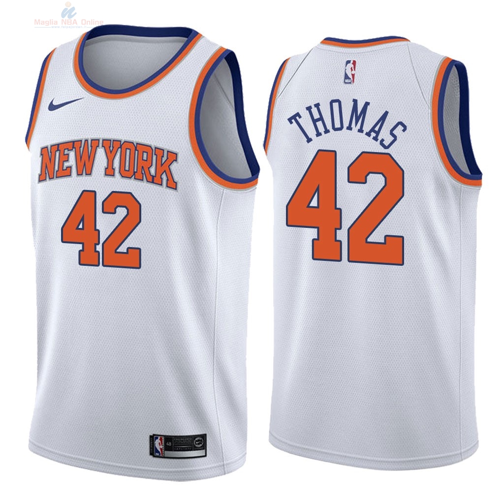 Acquista Maglia NBA Nike New York Knicks #42 Lance Thomas Bianco Association 2018