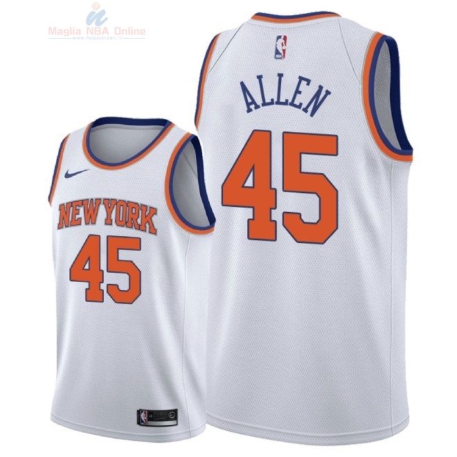 Acquista Maglia NBA Nike New York Knicks #45 Kadeem Allen Bianco Association 2018