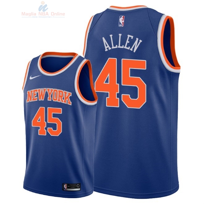 Acquista Maglia NBA Nike New York Knicks #45 Kadeem Allen Blu Icon 2018