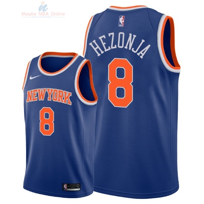 Acquista Maglia NBA Nike New York Knicks #8 Mario Hezonja Blu Icon 2018