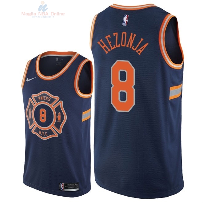 Acquista Maglia NBA Nike New York Knicks #8 Mario Hezonja Nike Marino Città 2018