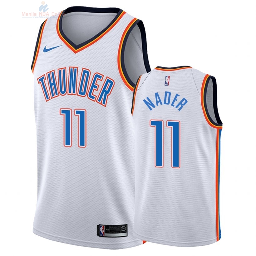 Acquista Maglia NBA Nike Oklahoma City Thunder #11 Abdel Nader Bianco Association 2018