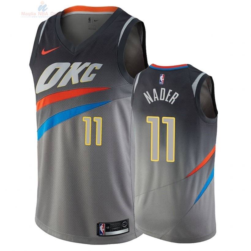 Acquista Maglia NBA Nike Oklahoma City Thunder #11 Abdel Nader Nike Grigio Città 2018