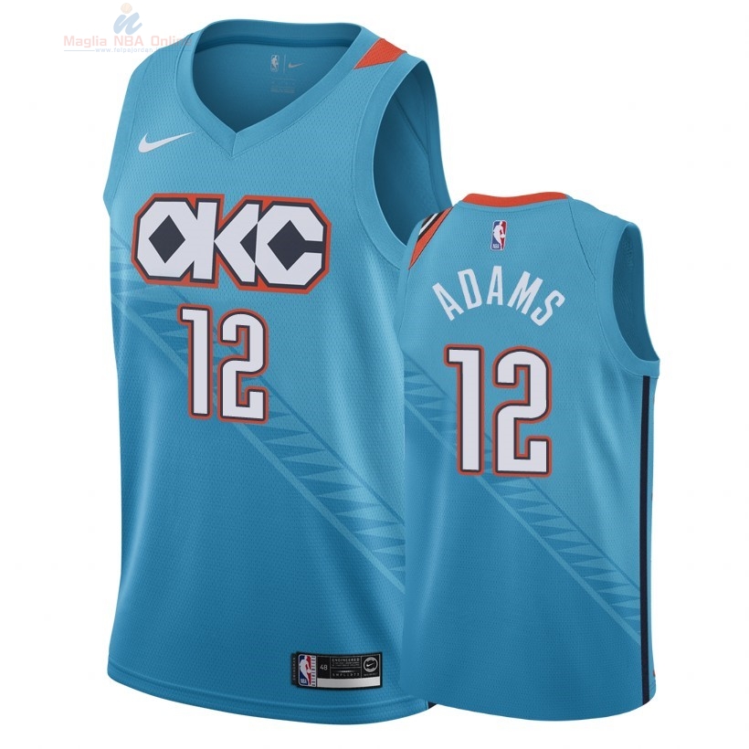 Acquista Maglia NBA Nike Oklahoma City Thunder #12 Steven Adams Nike Turchese Città 2018-19