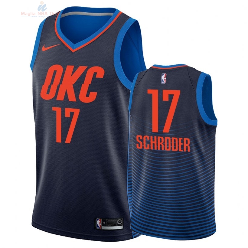 Acquista Maglia NBA Nike Oklahoma City Thunder #17 Dennis Schroder Marino Statement 2018