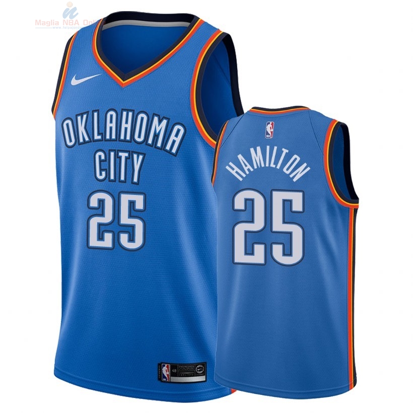 Acquista Maglia NBA Nike Oklahoma City Thunder #25 Daniel Hamilton Blu Icon 2018