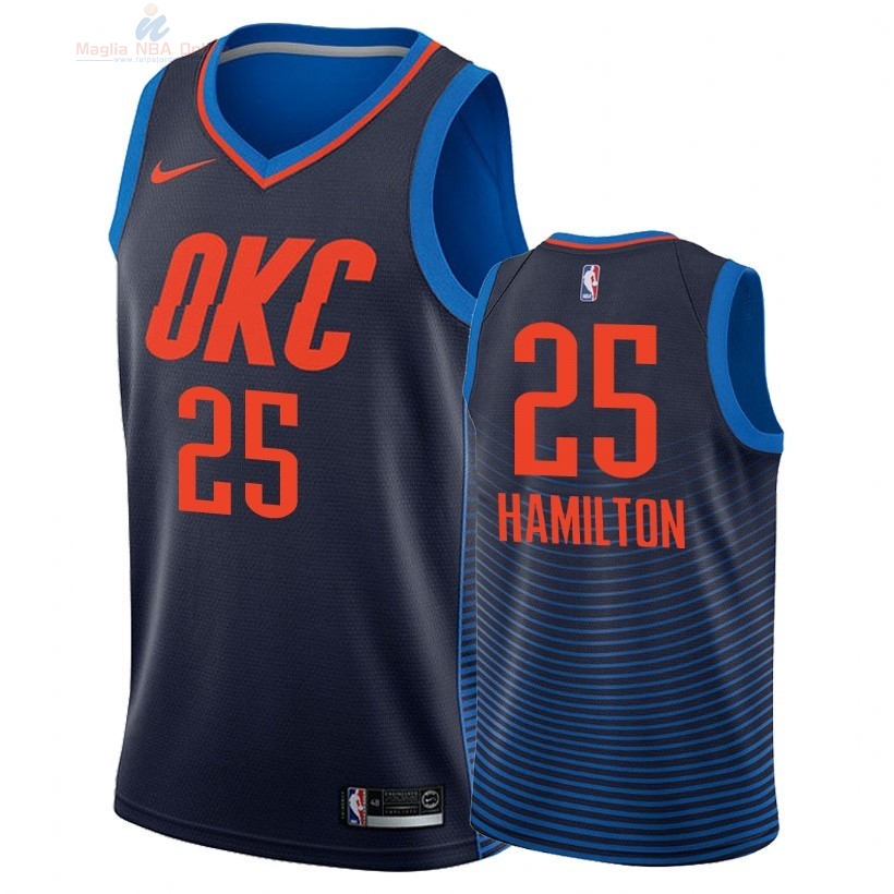 Acquista Maglia NBA Nike Oklahoma City Thunder #25 Daniel Hamilton Marino Statement 2018