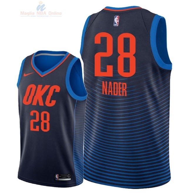 Acquista Maglia NBA Nike Oklahoma City Thunder #28 Abdel Nader Marino Statement 2018