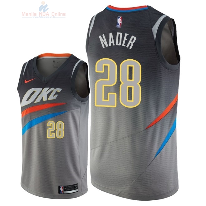 Acquista Maglia NBA Nike Oklahoma City Thunder #28 Abdel Nader Nike Grigio Città 2018