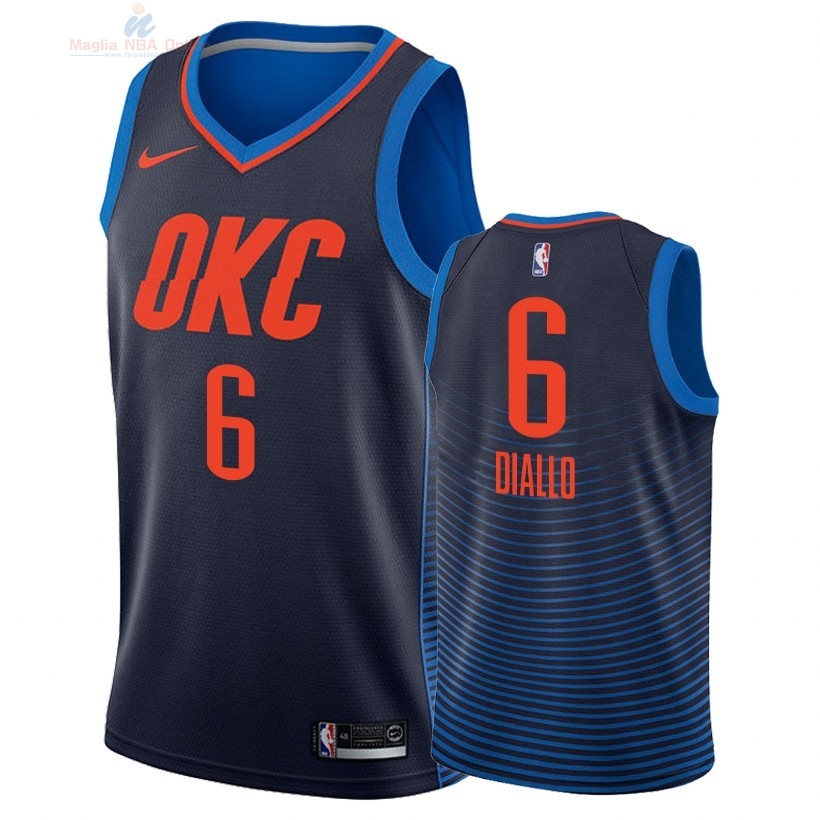 Acquista Maglia NBA Nike Oklahoma City Thunder #6 Hamidou Diallo Marino Statement 2018