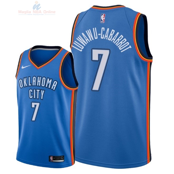 Acquista Maglia NBA Nike Oklahoma City Thunder #7 Timothe Luwawu Cabarrot Blu Icon 2018